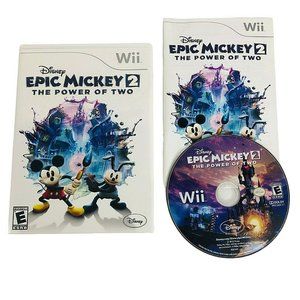 Disney Epic Mickey 2 The Power Of 2 Nintendo WII Complete Manual Manual Disc